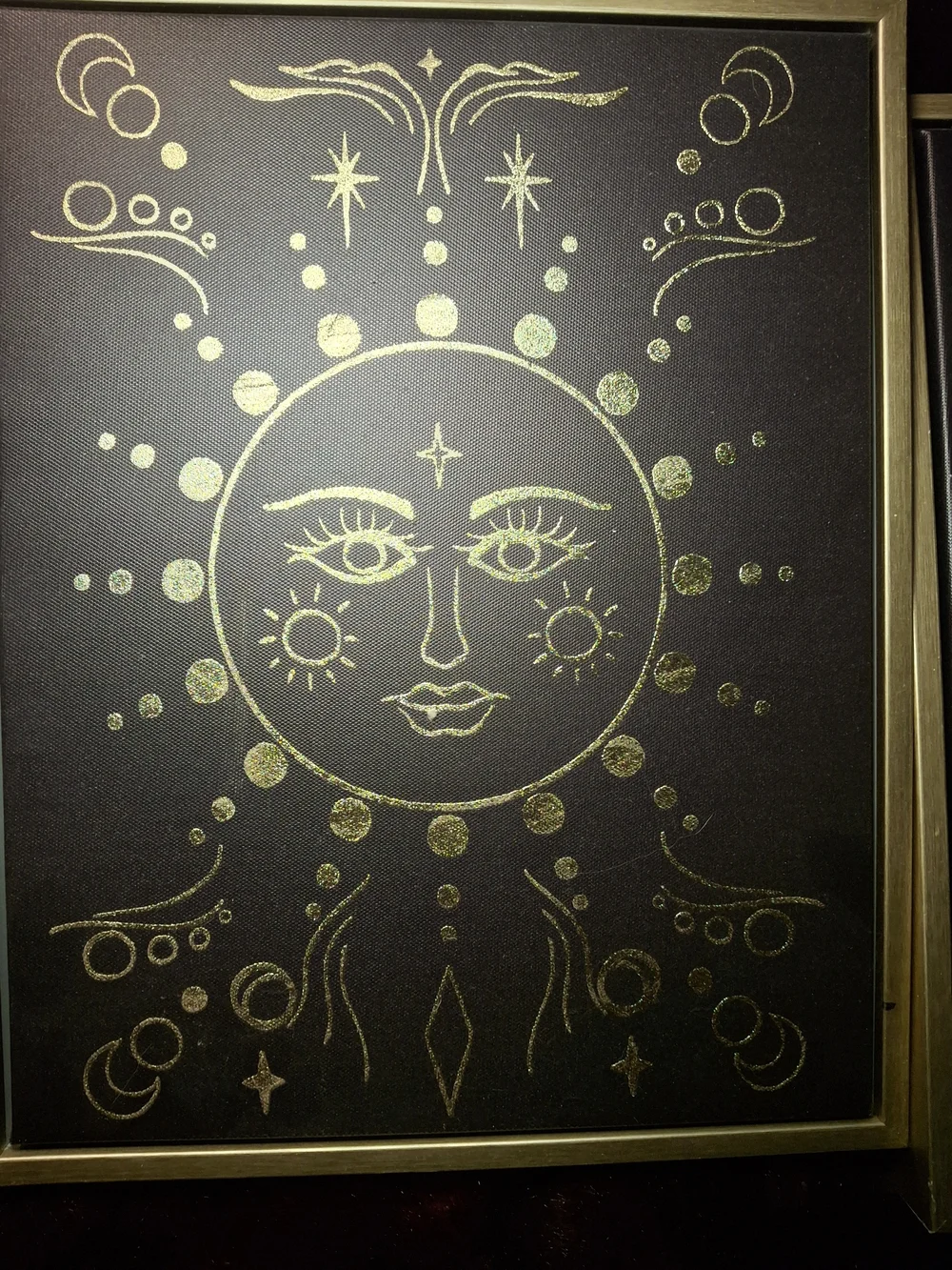 Sun and Moon Metallic Wall Art Set - Black & Gold